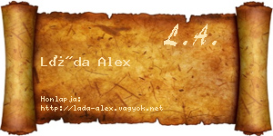 Láda Alex névjegykártya
